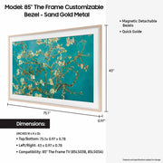 Samsung 85" The Frame Customizable Bezel Sand Gold Open Box + 1 Year Warranty