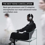Sony Best Wireless Noise Canceling Headphones Silver Open Box + 1 Year Warranty