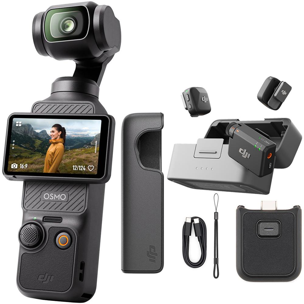 DJI Osmo Pocket 3 4K 120fps Handheld 3-Axis Gimbal Stabilizer + DJI Mic Mini