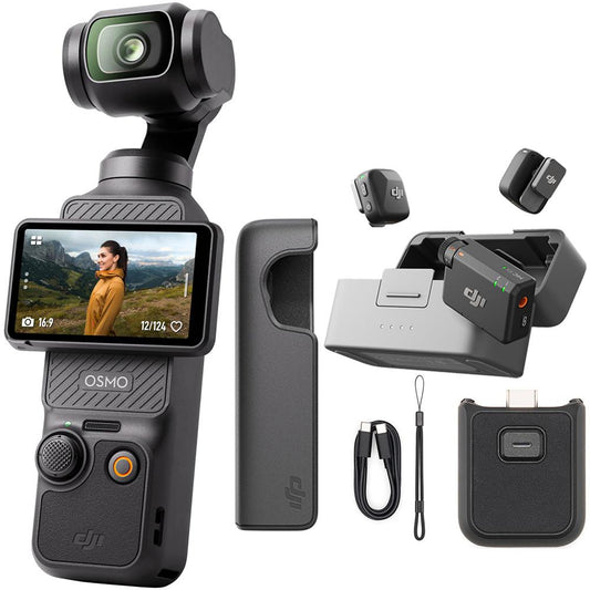 DJI Osmo Pocket 3 4K 120fps Handheld 3-Axis Gimbal Stabilizer + DJI Mic Mini