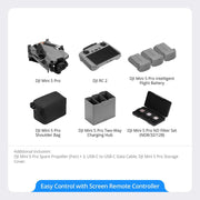 DJI Mini 5 Pro Fly More Combo with Drone, DJI RC 2 Remote, 3 Batteries, Hub