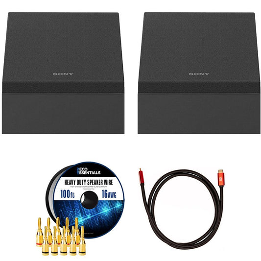 Sony Dolby Atmos Enabled Upfiring Height Speakers, Pair (2025) w/ Accessories Bundle
