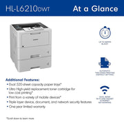 Brother Business Monochrome Laser Printer White + Brother Toner Cartridge Black