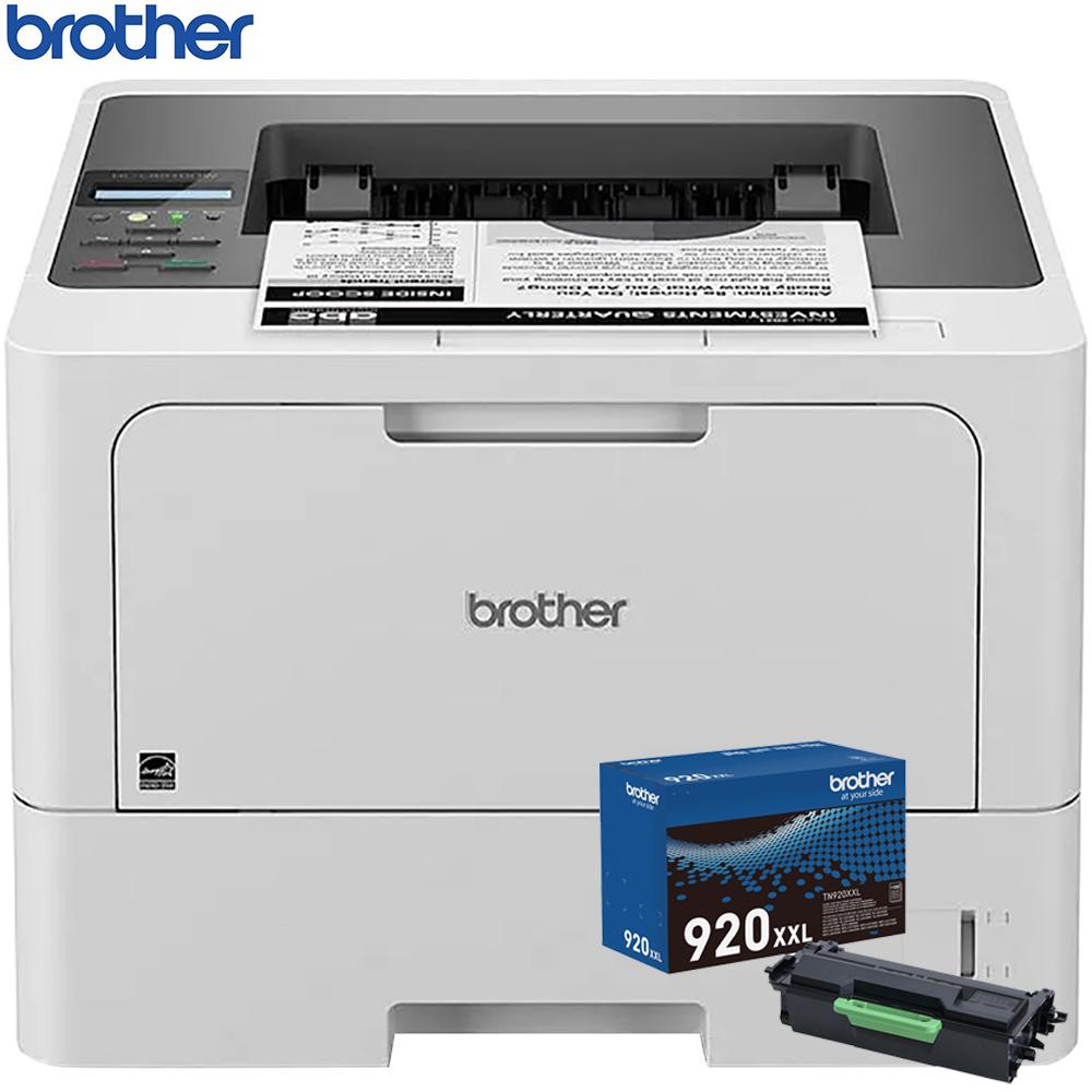 Brother Business Monochrome Laser Printer with Brother Toner Cartridge Black