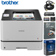 Brother Business Color Laser Printer with Wireless Networking + Print Like A Pro Bundle