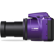 Minolta 20 MP / 1080P FHD Bridge Camera w/ 40x Zoom (Purple) + Bag and 64GB Card