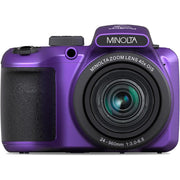 Minolta 20 MP / 1080P FHD Bridge Camera w/ 40x Zoom (Purple) + Bag and 64GB Card