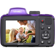 Minolta 20 MP / 1080P FHD Bridge Camera w/ 40x Zoom (Purple) + Bag and 64GB Card