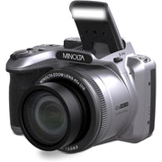 Minolta 20 MP / 1080P FHD Bridge Camera w/ 40x Zoom (Silver) + Bag and 64GB Card