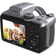Minolta 20 MP / 1080P FHD Bridge Camera w/ 40x Zoom (Silver) + Bag and 64GB Card