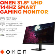 Hewlett Packard OMEN by HP 31.5 inch Smart Gaming Monitor - Open Box