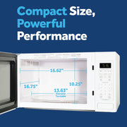 GE 1.6 Cu. Ft. 1,150-watt Countertop Microwave Oven, White