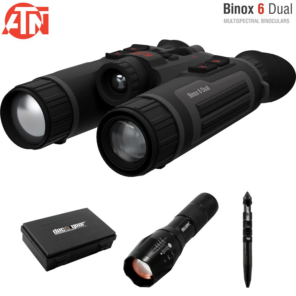 ATN Binox 6 Dual 6-48x Thermal Multispectral Binoculars with Tactical Bundle