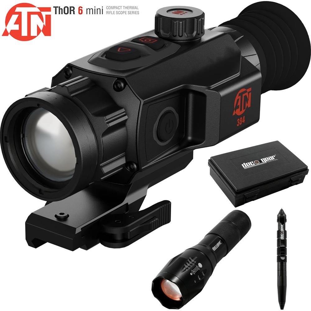 ATN THOR-6 Mini Compact Thermal 3.5-28x, 384x288 Rifle Scope + Tactical Bundle