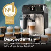 Philips 5500 Series Fully Automatic Espresso Machine, Black Chrome