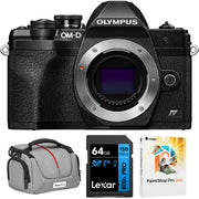 OM SYSTEM Olympus Mark IV 20MP Digital Camera Body Black with 64GB Bundle