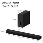 Sony BRAVIA Theater Bar 7 + Sub 7, Dolby Atmos/DTS:X + 26 Month Protection Bundle