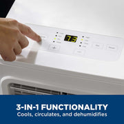 GE 8,000BTU 3-in-1 Portable Air Conditioner, White - Refurbished