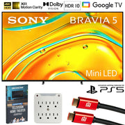 Sony BRAVIA 5 65" Mini LED 4K HDR Google TV (2025) w/ Deco Gear Home Theater Guide