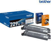 Brother Genuine High Yield Toner Cartridge Black Twin Pack with Deco Guide