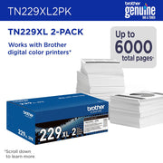 Brother Genuine High Yield Toner Cartridge Black Twin Pack with Deco Guide
