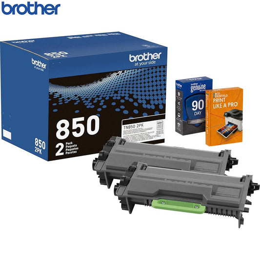 Brother High-Yield Toner Black Twin Pack with Deco Essentials Guide