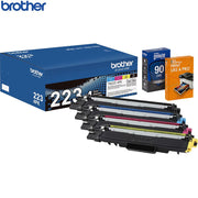 Brother Genuine Standard Yield 4-Pack Toner Cartridges + Deco Essentials Guide