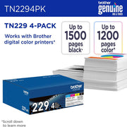 Brother Standard-Yield Toner 4 Pack C/M/Y/BK with Deco Essentials Guide