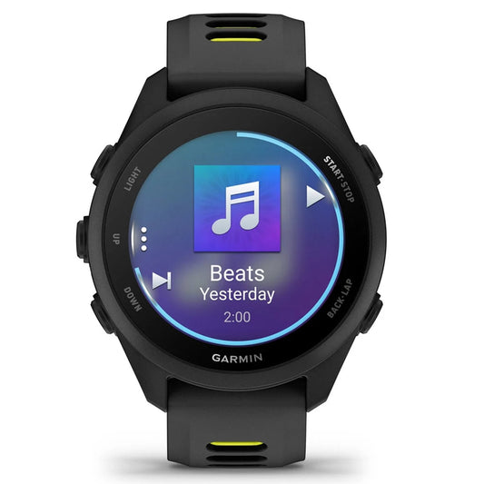 Garmin Forerunner 170 Music GPS Running Smartwatch, Black/Amp Yellow