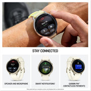 Garmin Venu 4 41mm Health & Fitness GPS Smartwatch Lunar with Metal Bands Bundle