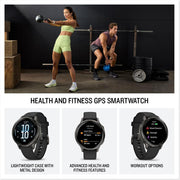 Garmin Venu 4, 41 mm Health & Fitness GPS Smartwatch Slate + Metal Bands Bundle
