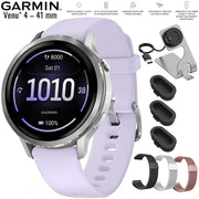 Garmin Venu 4 41mm Health & Fitness GPS Smartwatch Silver + Metal Bands Bundle