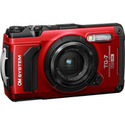 OM SYSTEM Tough TG-7 12MP 4K Underwater Digital Camera (Red) Adventure 64GB Card Bundle
