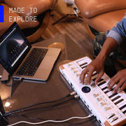 Arturia AstroLab 37-Key Slim-Key Stage Keyboard, White and Wood