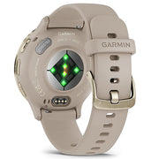 Garmin Venu 3S Health Fitness GPS Smartwatch Gold with Gray Case + Bands Bundle