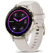 Garmin Venu 3S Fitness GPS Smartwatch Gold with Ivory Case 41mm + Bands Bundle