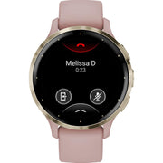 Garmin Venu 3S Health Fitness GPS Smartwatch Gold with Rose Case + Bands Bundle