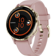 Garmin Venu 3S Fitness GPS Smartwatch Gold with Rose Case 41mm + Bands Bundle