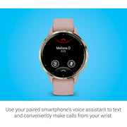 Garmin Venu 3S Health Fitness GPS Smartwatch Gold with Rose Case + Bands Bundle
