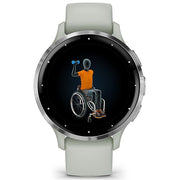 Garmin Venu 3S Health Fitness GPS Smartwatch Steel with Gray Case + Bands Bundle