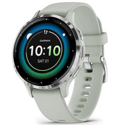Garmin Venu 3S Health Fitness GPS Smartwatch Steel with Gray Case + Bands Bundle