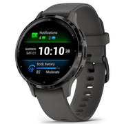 Garmin Venu 3S Fitness GPS Smartwatch Slate with Black Band 41mm + Bands Bundle