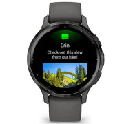 Garmin Venu 3S Fitness GPS Smartwatch Slate with Black Band 41mm + Bands Bundle