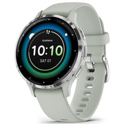 Garmin Venu 3S Fitness GPS Smartwatch Silver with Gray Band 41mm + Bands Bundle