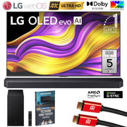 LG 55" G5 OLED evo 4K UHD TV with One Wall Design 2025 w/Soundbar +Subwoofer Bundle
