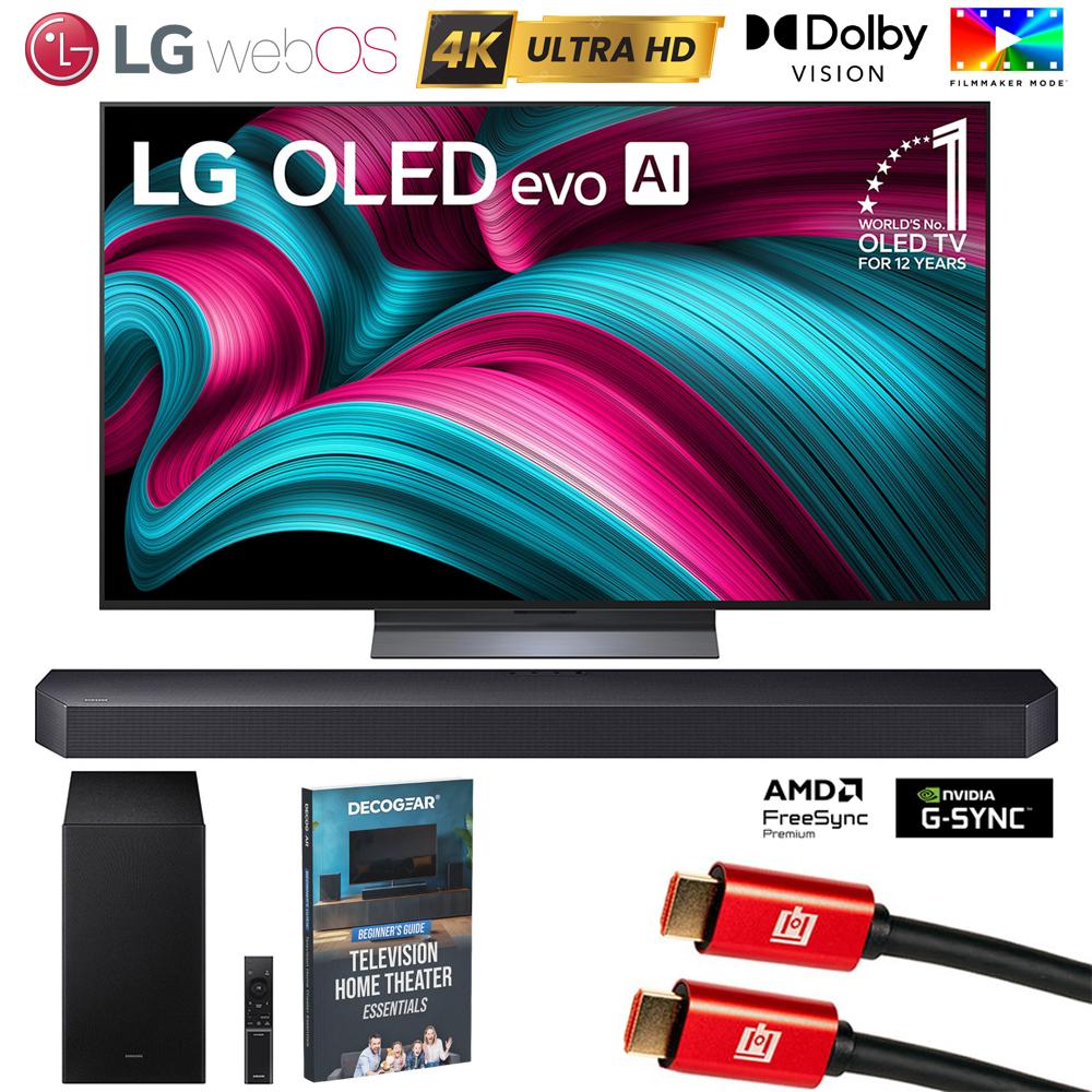 LG 55 Inch C5 OLED evo 4K UHD Smart webOS TV (2025) w/ Soundbar +Subwoofer Bundle