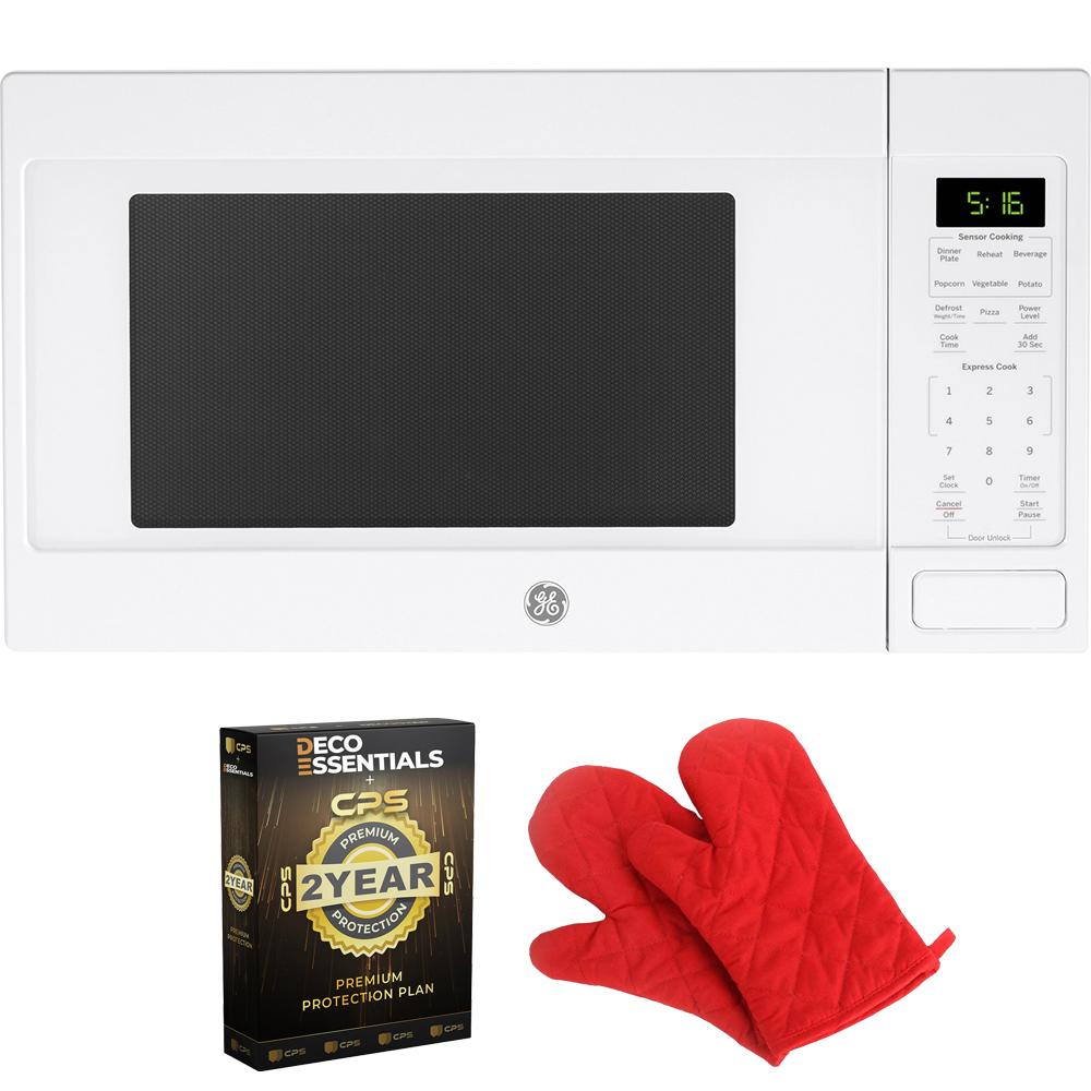GE 1.6 Cu. Ft. 1,150-watt Countertop Microwave Oven + 2 Year Protection Pack