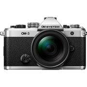 OM SYSTEM Olympus OM-3 20MP Digital Camera with M.ZUIKO 12-45mm Lens; Silver - Open Box