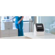 Brother Professional, Ultra Flexible Label Printer with White Paper Label Bundle
