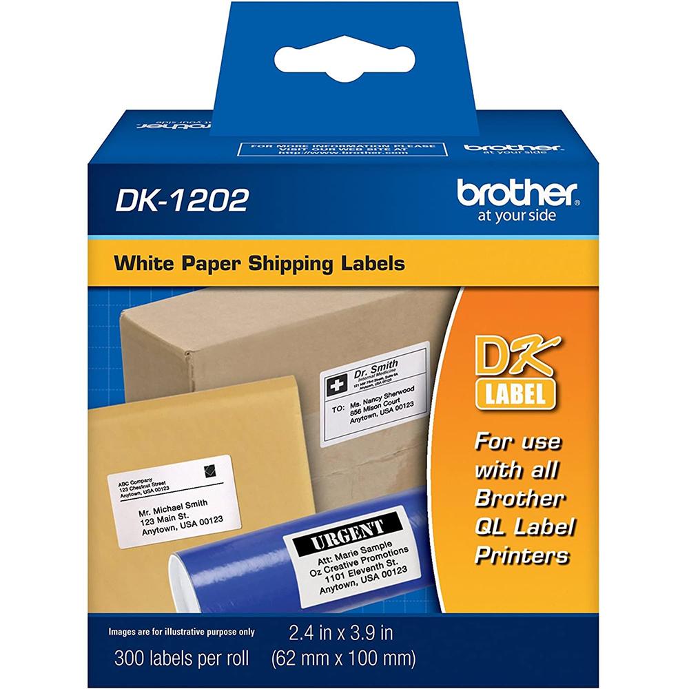Brother Professional, Ultra Flexible Label Printer with White Paper Label Bundle